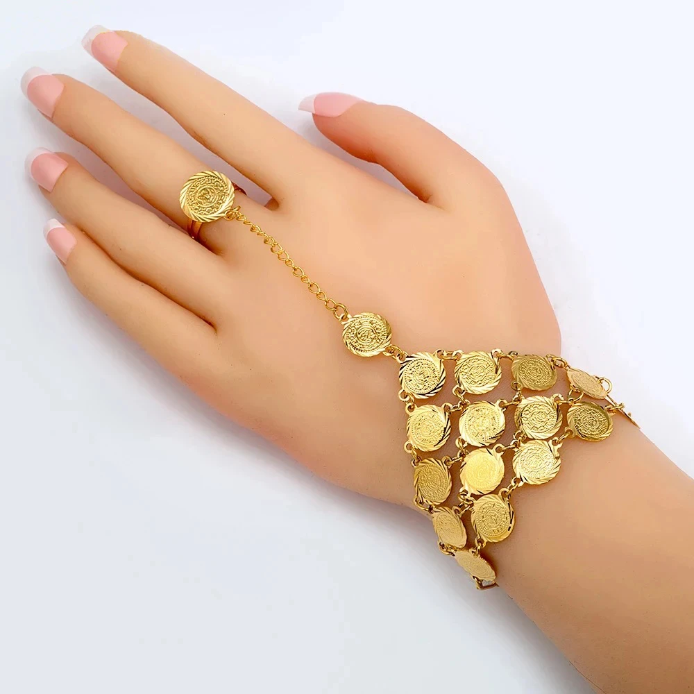 Gold Bracelet With Ring