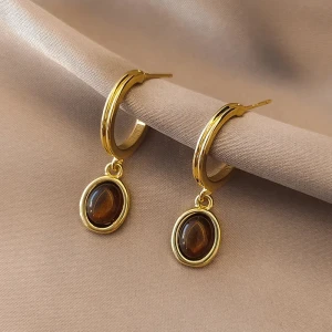 Hanging Stone Earrings
